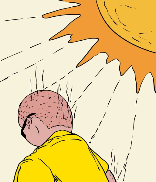 Güneşten adam — Stok Vektör