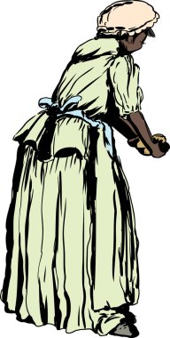 Afrikalı kadın hamur yoğurma