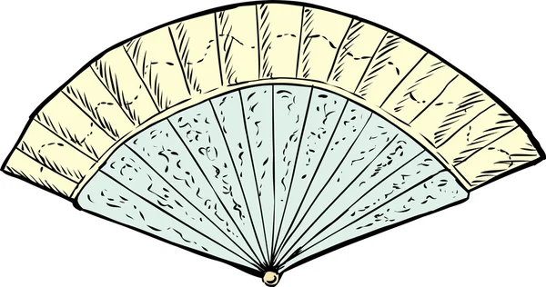 18. yüzyılda el Fan — Stok Vektör