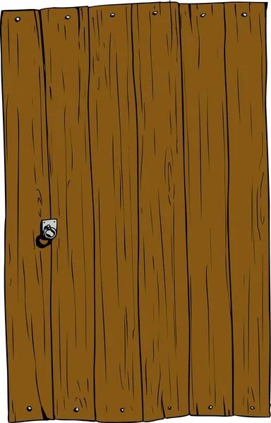 Puerta de madera rectangular aislada — Vector de stock