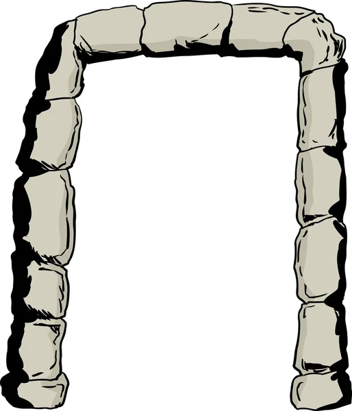 Stone portal illustration — Stock Vector