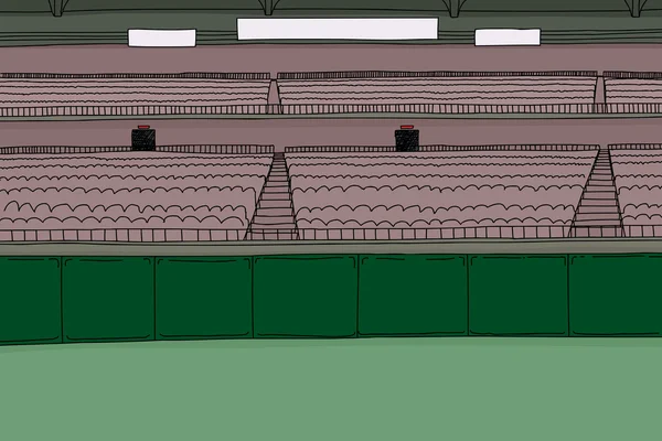 Large Stadium with Scoreboard — Stock Vector