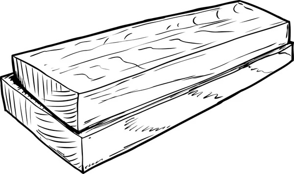 Skizze von Holzbrettern — Stockvektor