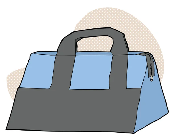 Blue and Gray Bag - Stok Vektor