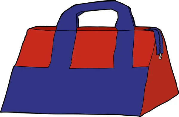 Bolso rojo y azul — Vector de stock