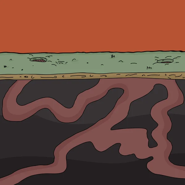 Подземные черви — стоковый вектор