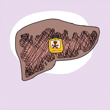 viski şişesi içinde karaciğer