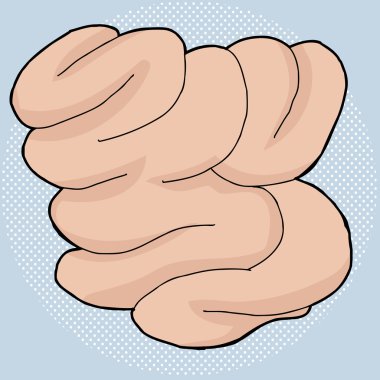 İnce bağırsak üzerinde mavi