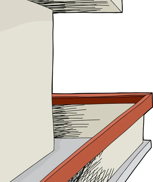 Балкон с пустой стеной — стоковый вектор