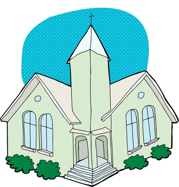 Dibujo de la Iglesia Verde — Vector de stock
