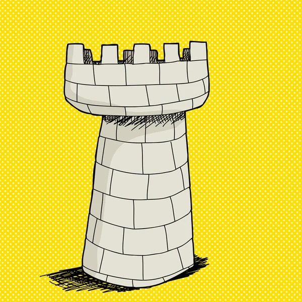 Torre del castillo de piedra — Vector de stock