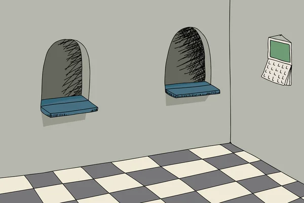 Fenêtres de guichet bancaire dans la chambre — Image vectorielle