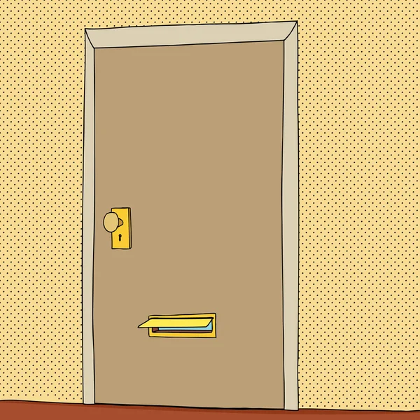 Fente ouverte de courrier dans la porte — Image vectorielle
