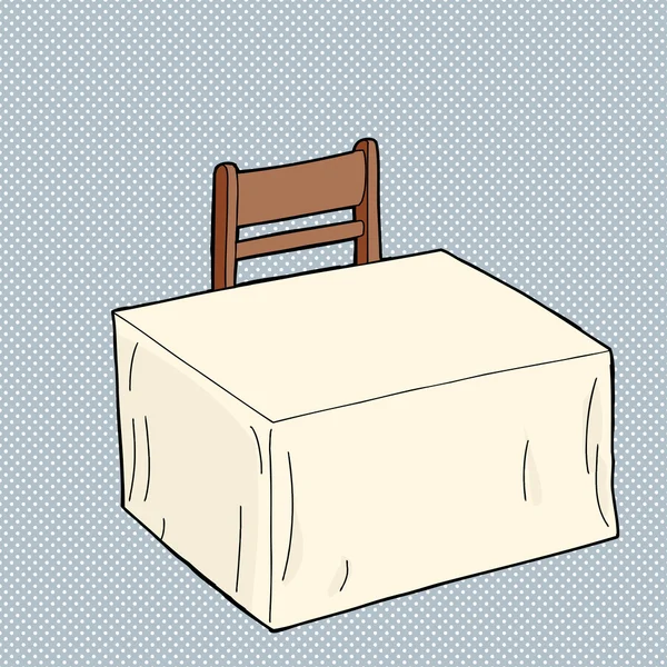 Порожній стіл зі стільцем — стоковий вектор