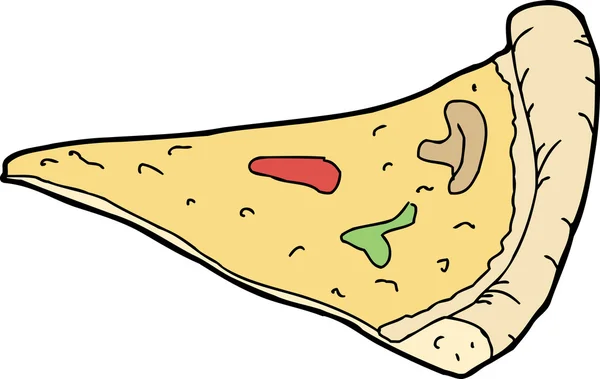 Single Thin Slice of Pizza — Stock Vector