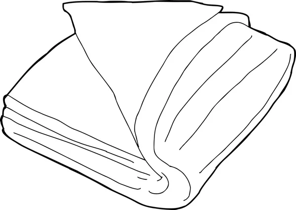 Contour de tissu plié — Image vectorielle