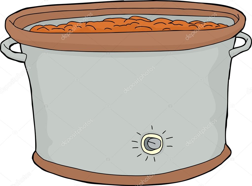 Crock Pot with Food