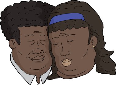 Sevgi dolu çift beyaz üzerinde