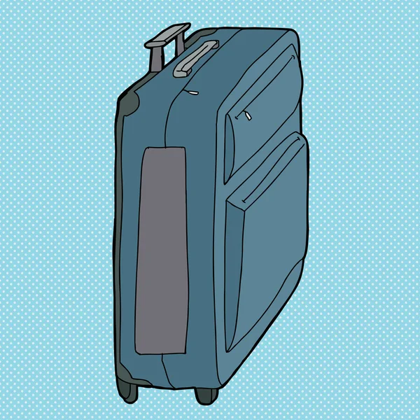 青いスーツケース — ストックベクタ