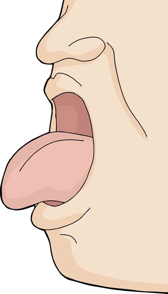 Open Mouth with Tongue — Stock Vector