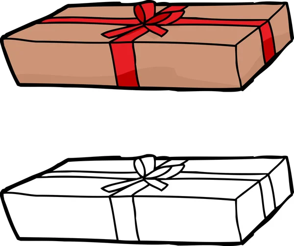 Изолированная подарочная коробка — стоковый вектор