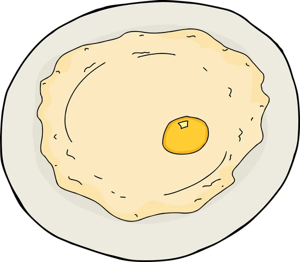 Ізольоване одноразове смажене яйце — стоковий вектор