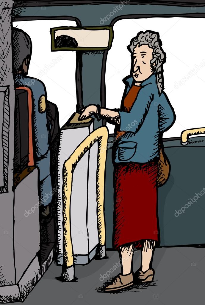 Female Paying For Bus Ride Stock Vector Theblackrhino 61801329 female-paying-for-bus-ride-stock-vector-theblackrhino-61801329