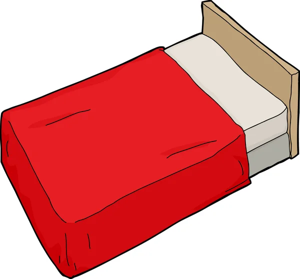 Bed dengan headboard - Stok Vektor