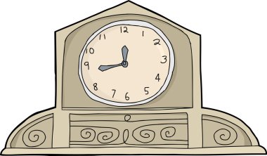 Manto saatin üzerine beyaz