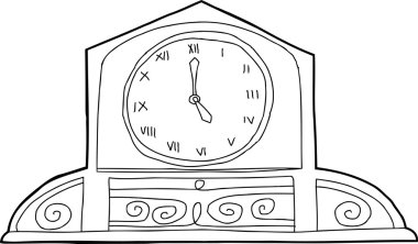 Süslü manto saat anahat