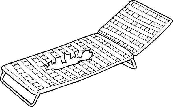 Plan de la chaise de pont endommagée — Image vectorielle