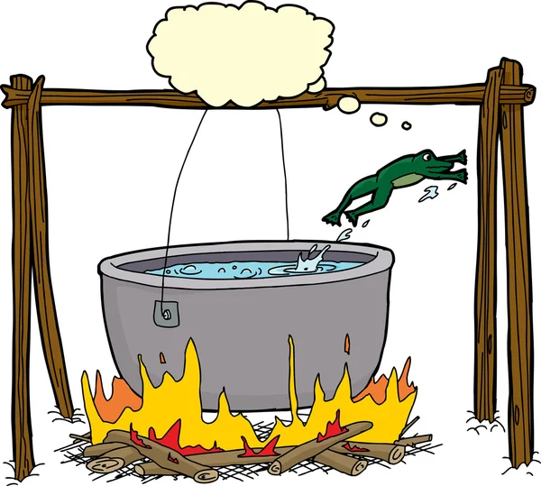 Akıllı kurbağa kaçan kazan