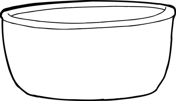 Empty Bowl Outline — Stock Vector