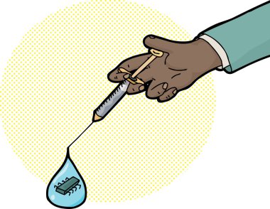 Nanoteknoloji şırınga damlacık içinde