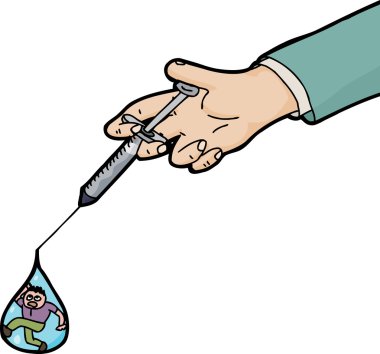 Aşı içinde dehşete adam