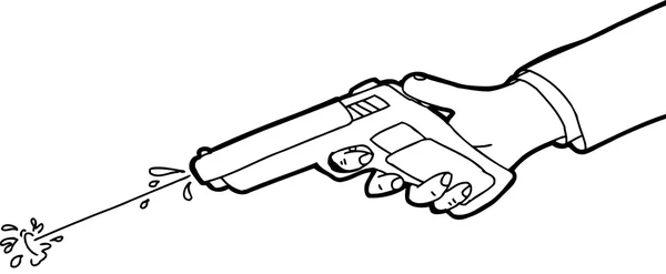 Esquema de pistola Squirt — Vector de stock