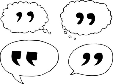 Quotation Marks Cartoon Free Vector Eps Cdr Ai Svg Vector Illustration Graphic Art