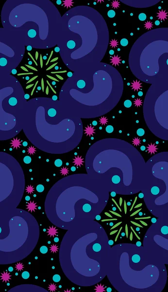 Sötét pszichedelikus Seamless Pattern — Stock Vector