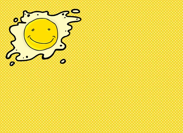 微笑在黄色的蛋 — 图库矢量图片