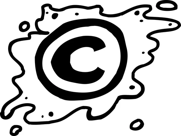 Outlined Copyright Symbol — Stock Vector