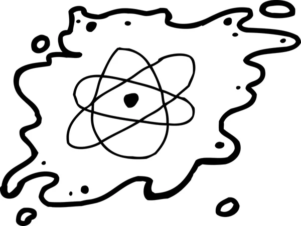 Simbolo atomico delineato — Vettoriale Stock