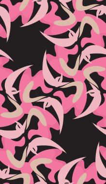 Hilal desen üzerinde siyah iplik