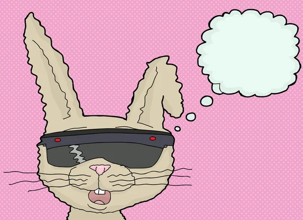 Verbaasd Bunny met Virtual Reality Stockvector