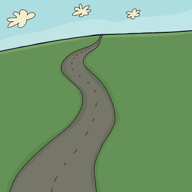 İki şeritli kırsal otoyol