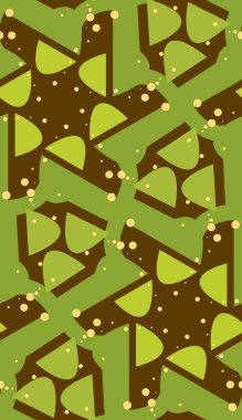 Yeşil şekiller seamless modeli