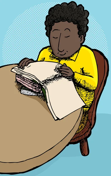 Dziecko czytanie książek — Wektor stockowy