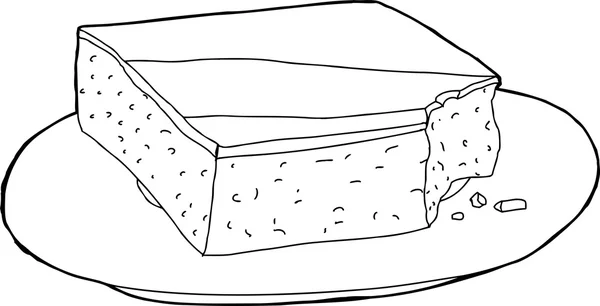 Kuchen mit fehlendem Biss — Stockvektor