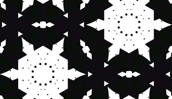 Black and White Snowflake Pattern — Stock Vector