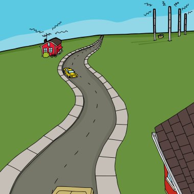 Radyo kuleleri sinyal ve evleri