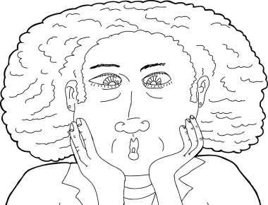 Gözlü orta yaşlı bayan cross